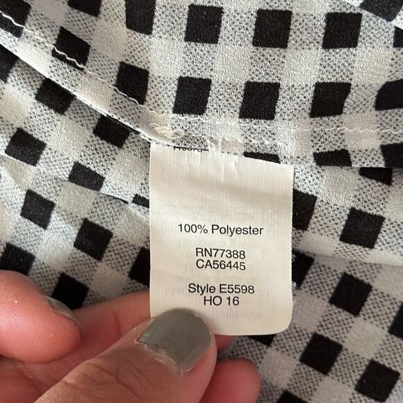 J. Crew | Pleated Gingham Button Down Shirt Size XXS - Picture 8 of 11